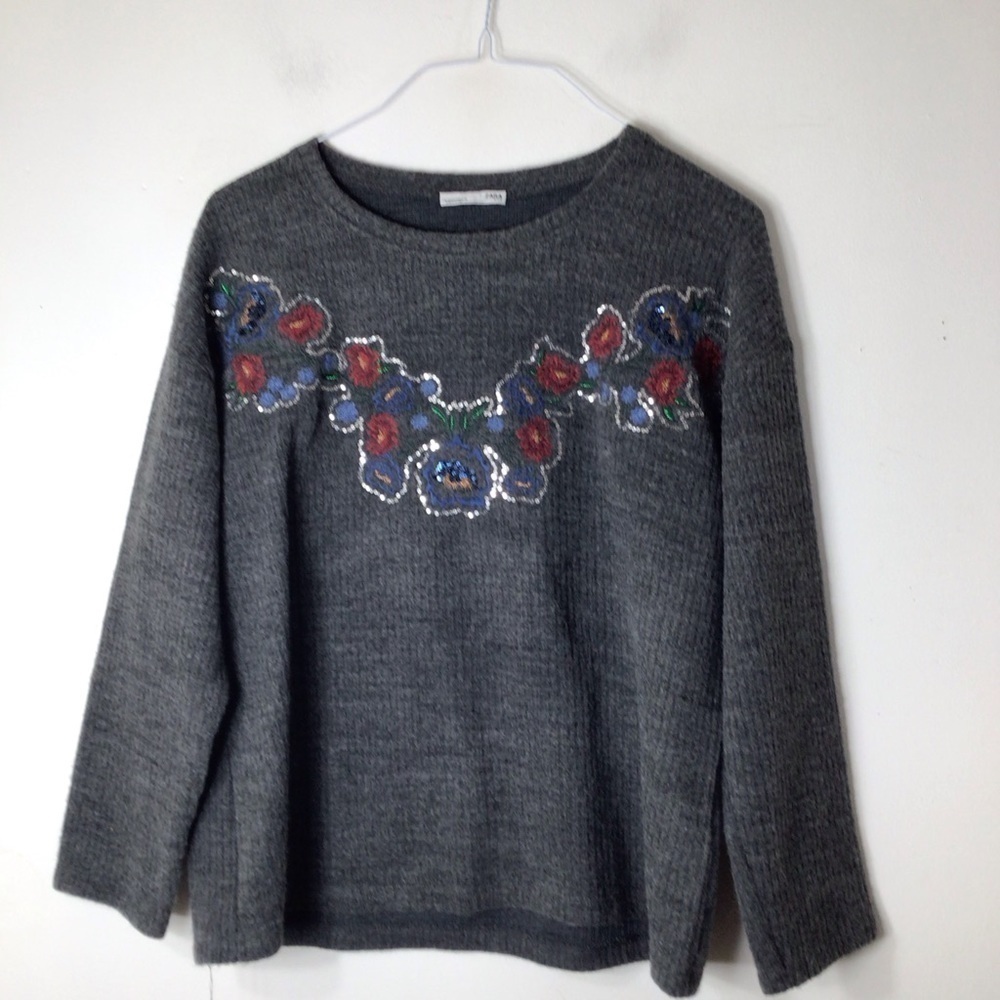 Zara medium sweater pullover grey women
